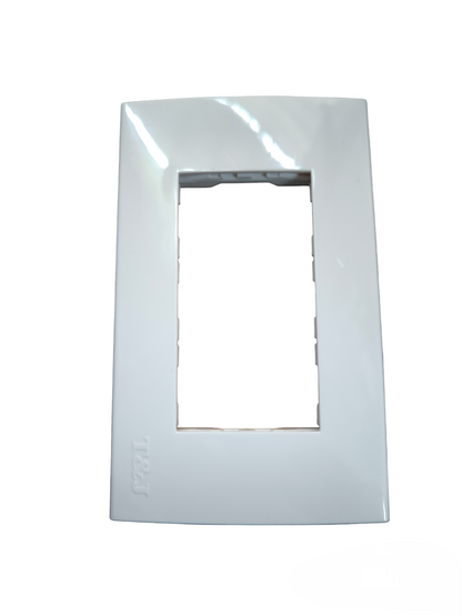 T&J wide series plate cover white for power points switches and plugs with smooth finish