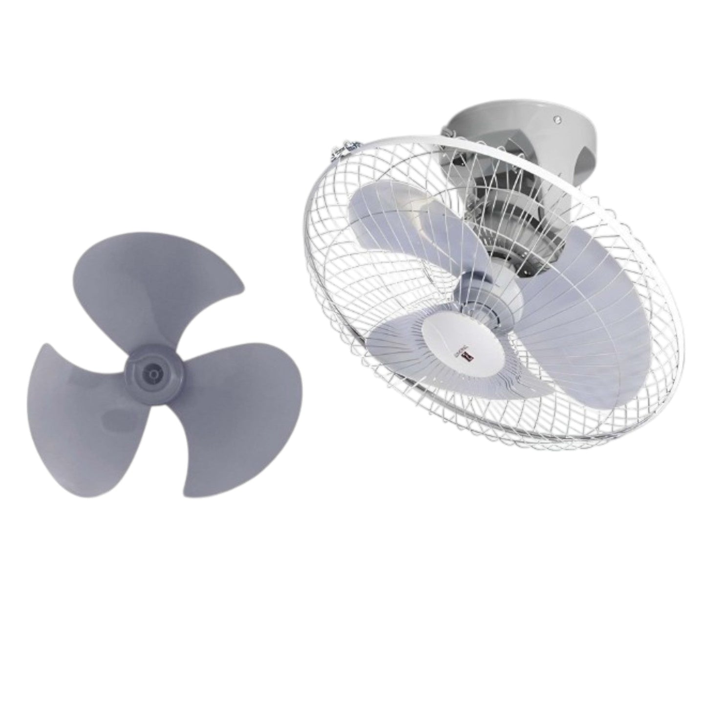 Standard 16 Inches Orbit Fan Ceiling Fan 220V gray wall mounted fan with protective wire grille and spare three blade