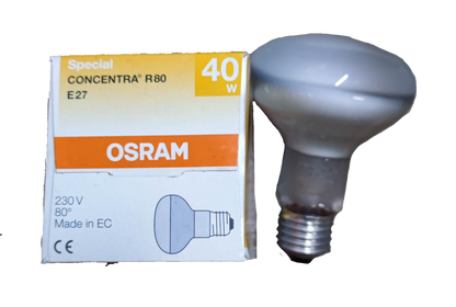 Electx Electrical Supply 40W Spot Light R80 E27 220V incandescent bulb with packaging box