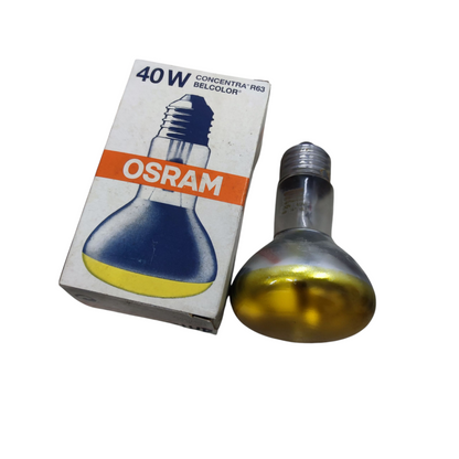 Osram 40W yellow bulb E27 220V Yellow in packaging with distinctive design for warm lighting