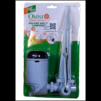 Omni Deluxe Outdoor Waterproof Lamp Holder E27 4A 250V with adjustable features for various outdoor setups