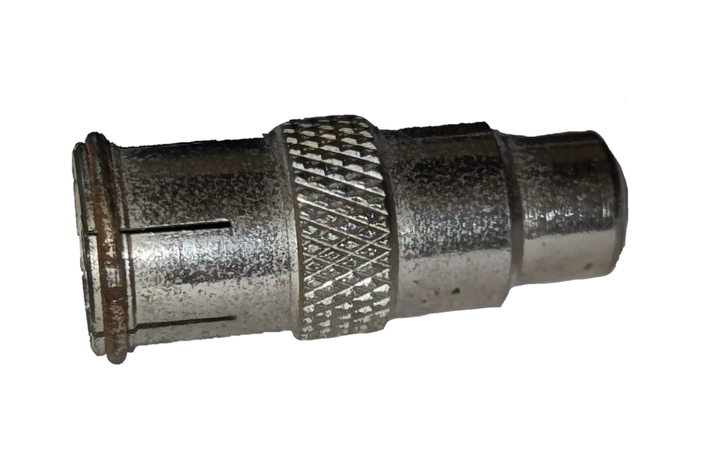 China made Pal Plug to RCA Jack Adaptor metal cable connector with knurled grip