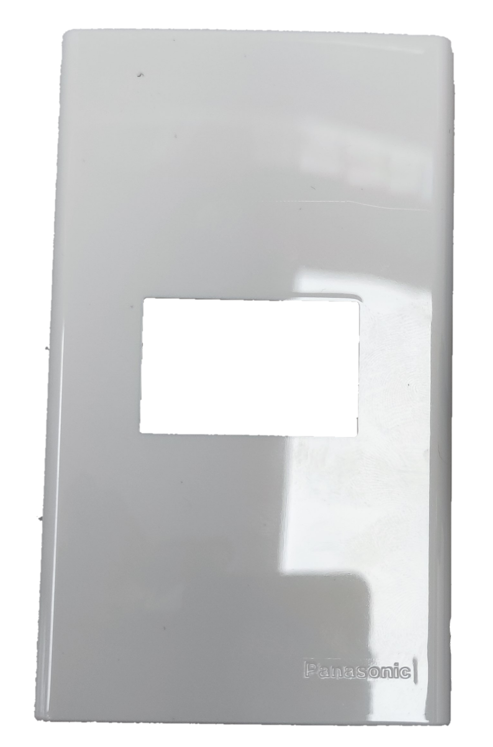 Panasonic white glossy 1 Gang Plate Wide Series 10PCS single switch cover plate with rectangular cutout