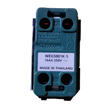 Panasonic 1 Way Switch Wide Series WEG5001K-5 green modular electrical insert 16AX 250V for wall plates