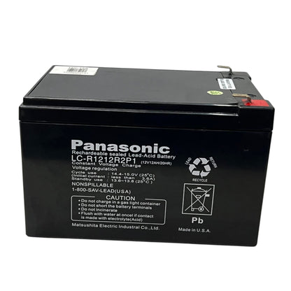 Panasonic 12V 12Ah Lead Acid Battery rechargeable sealed black battery pack