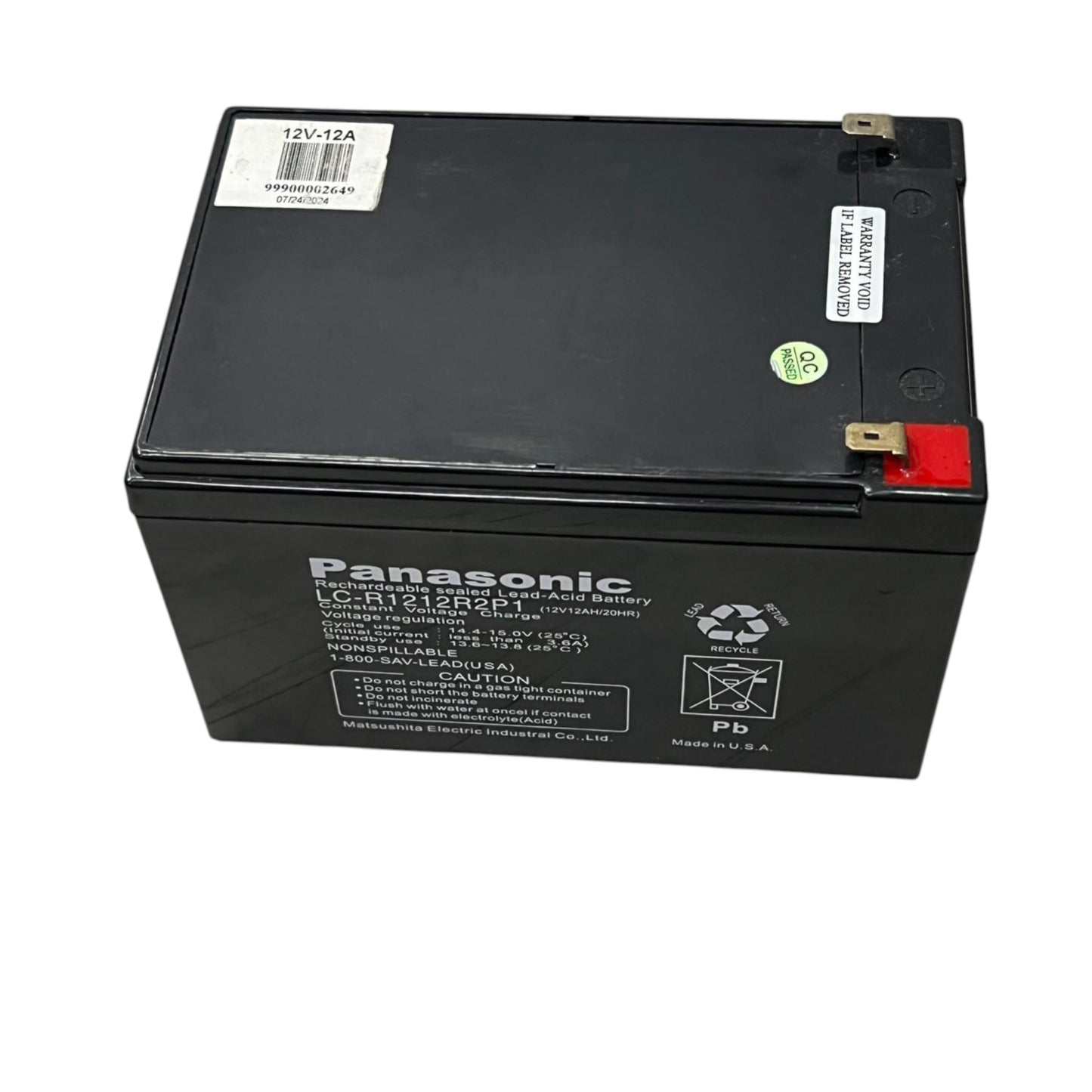 12V 12Ah Lead Acid Battery black Panasonic rechargeable sealed unit from China