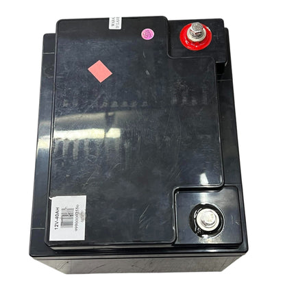 12V 40Ah Lead Acid Battery black sealed rechargeable with top red positive and silver negative terminals