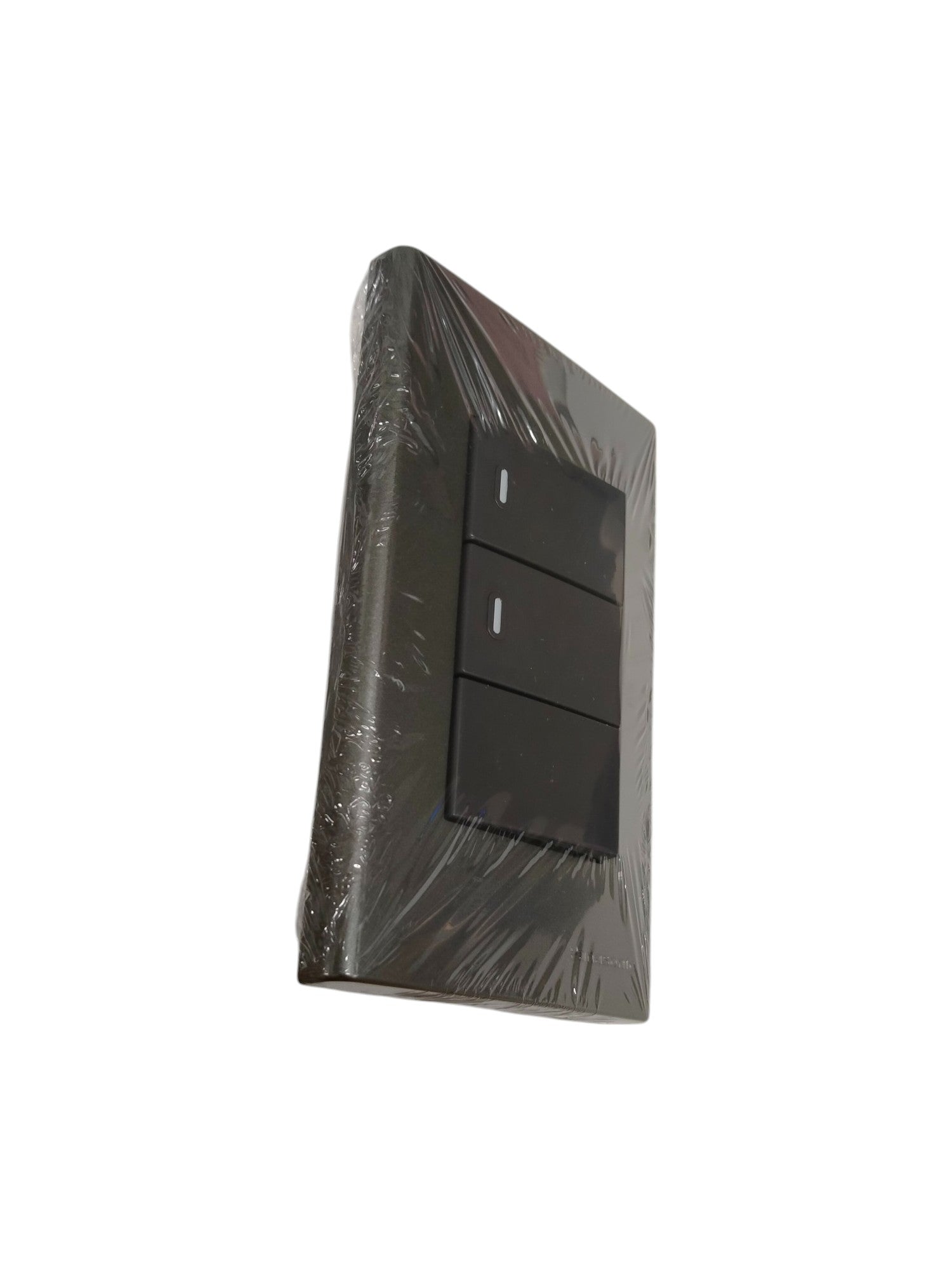 Panasonic 16A 250V metallic gray wall switch with sleek design, ideal for modern electrical installations