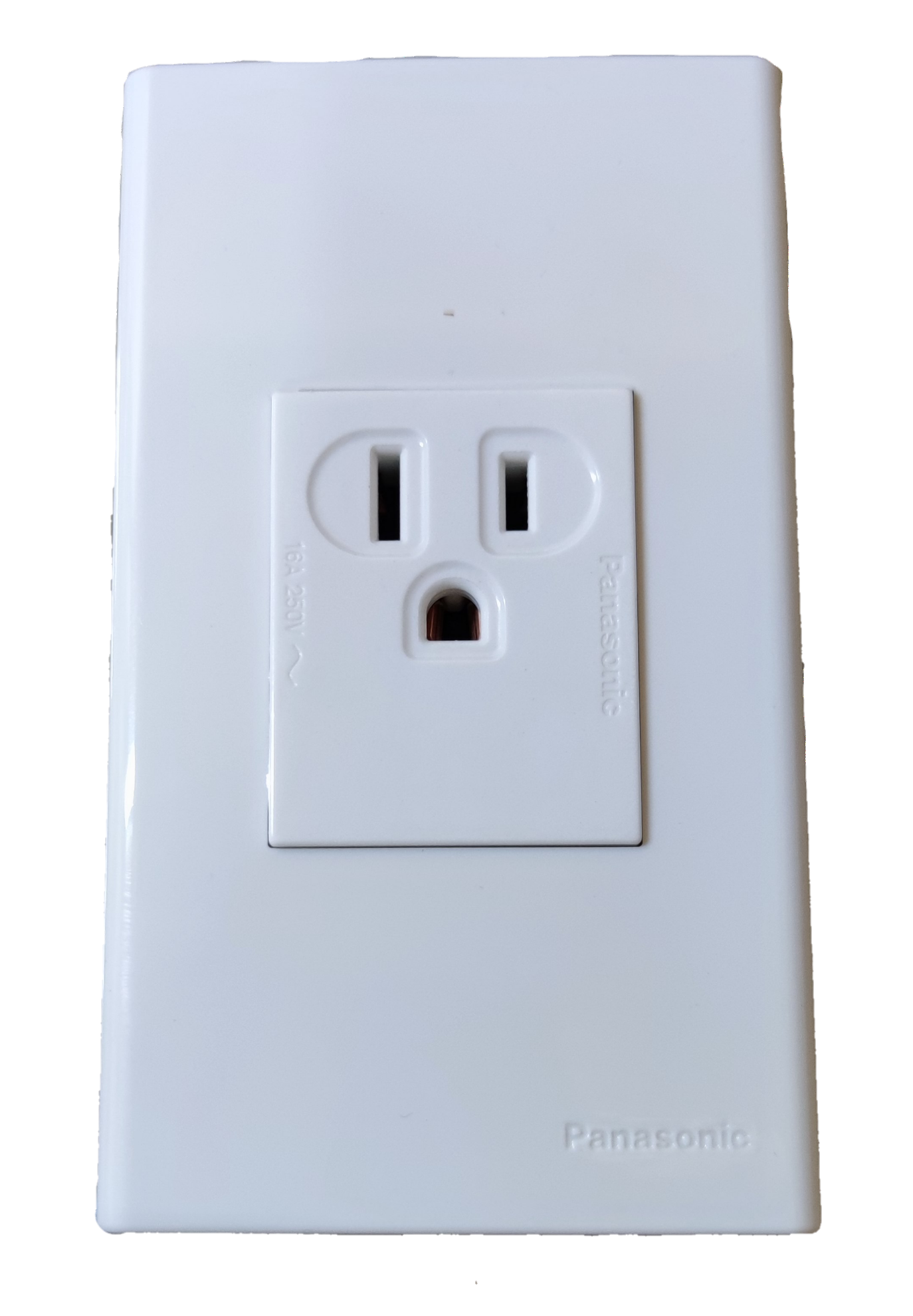 Panasonic 16A 250V quick connect outlet white single gang power point with grounding hole