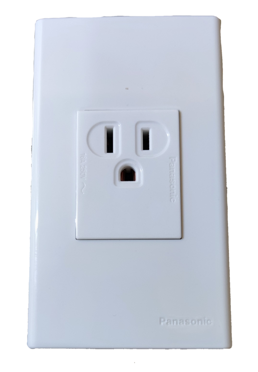 Panasonic 16A 250V quick connect outlet white single gang power point with grounding hole