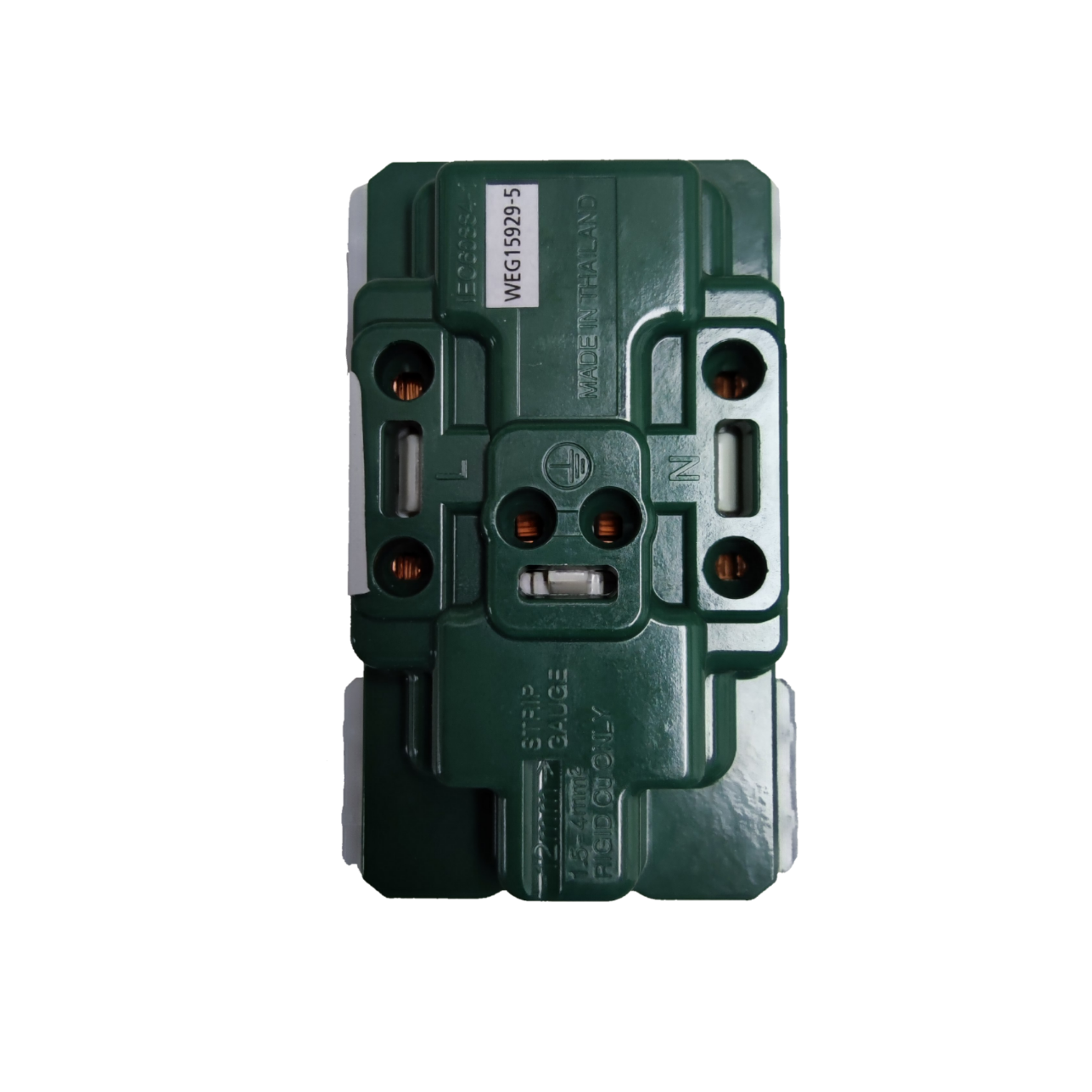 Panasonic 16A duplex outlet with ground 250V in durable green design for reliable electrical connections