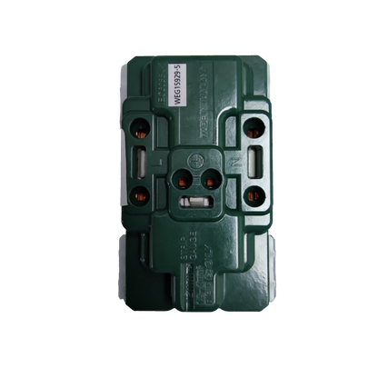 Panasonic 16A duplex outlet with ground 250V in durable green design for reliable electrical connections