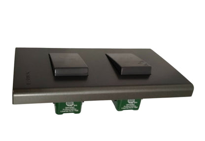 Panasonic 2 gang 4 way switch with sleek black design for power points and switches