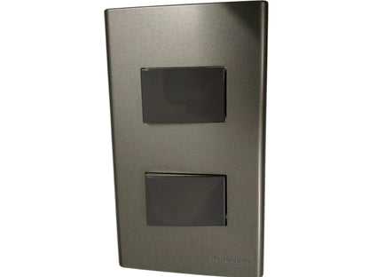 Panasonic 2 gang switch 4 way 16A 250V in sleek dark design for modern electrical installations