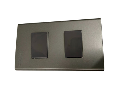 Panasonic 2 gang switch 4 way 16A 250V in sleek black finish for modern home electrical use