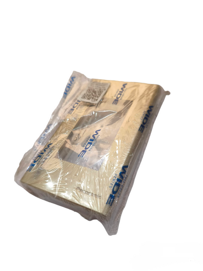 Panasonic 3 Gang Plate Metallic Gold power points switch plate in protective plastic packaging