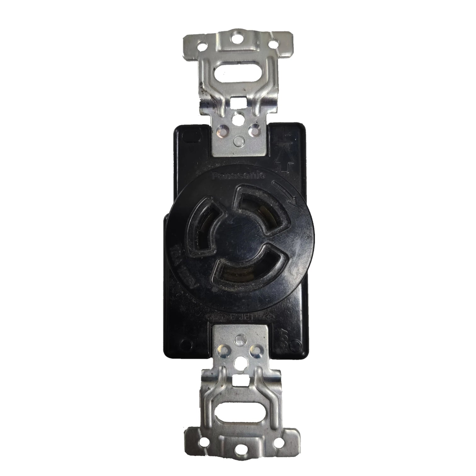 Electrical switch or socket on a white background Panasonic 15A 2P+E 3 Pins 220V Twistlock Outlet Twist Lock Outlet WF2315B