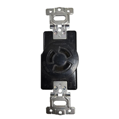 Electrical switch or socket on a white background Panasonic 15A 2P+E 3 Pins 220V Twistlock Outlet Twist Lock Outlet WF2315B