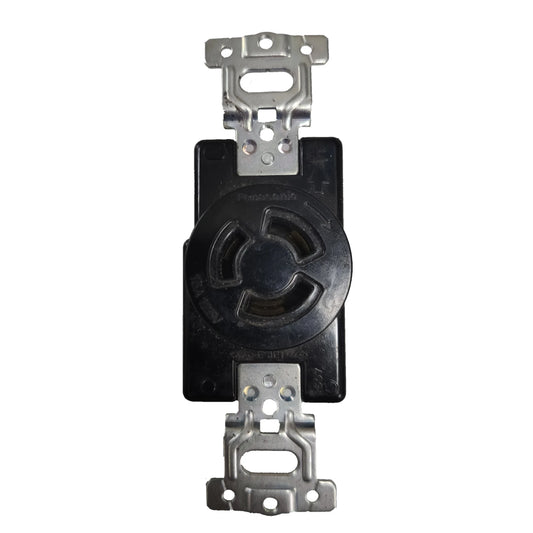 Electrical switch or socket on a white background Panasonic 15A 2P+E 3 Pins 220V Twistlock Outlet Twist Lock Outlet WF2315B