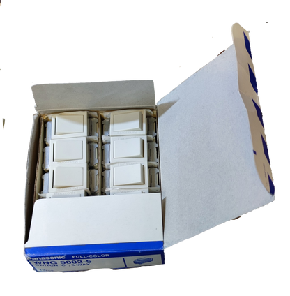 Panasonic 3 Way Switch Classic Series WNG5002-5 white switches in open packaging box