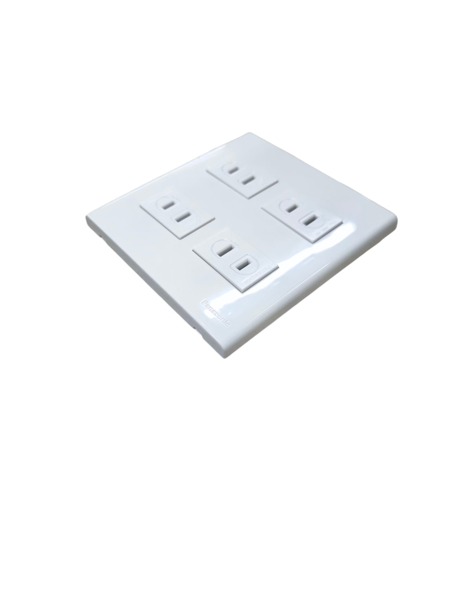 Panasonic 4 Gang Flat Pin Outlet 16A 250V white power point with four sockets
