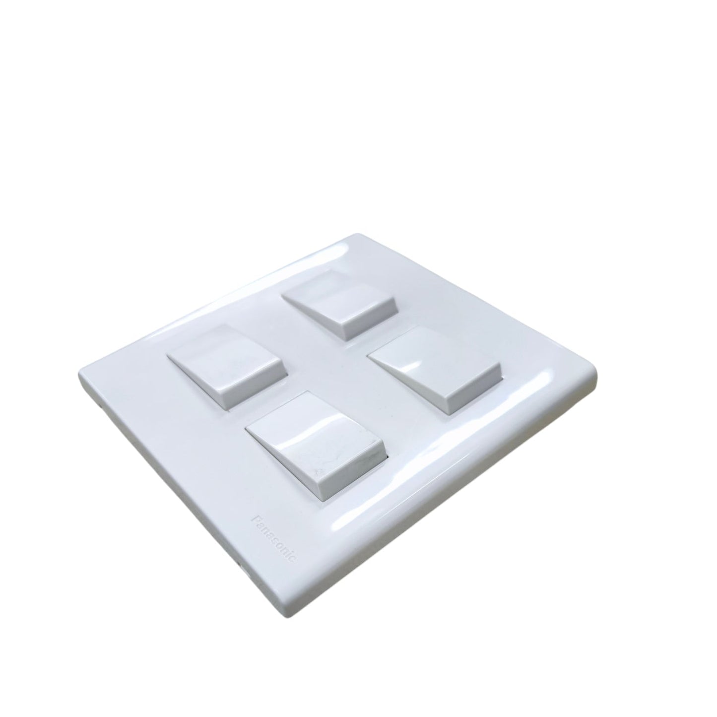 Panasonic 4 gang switch white power point with four individual rocker switches