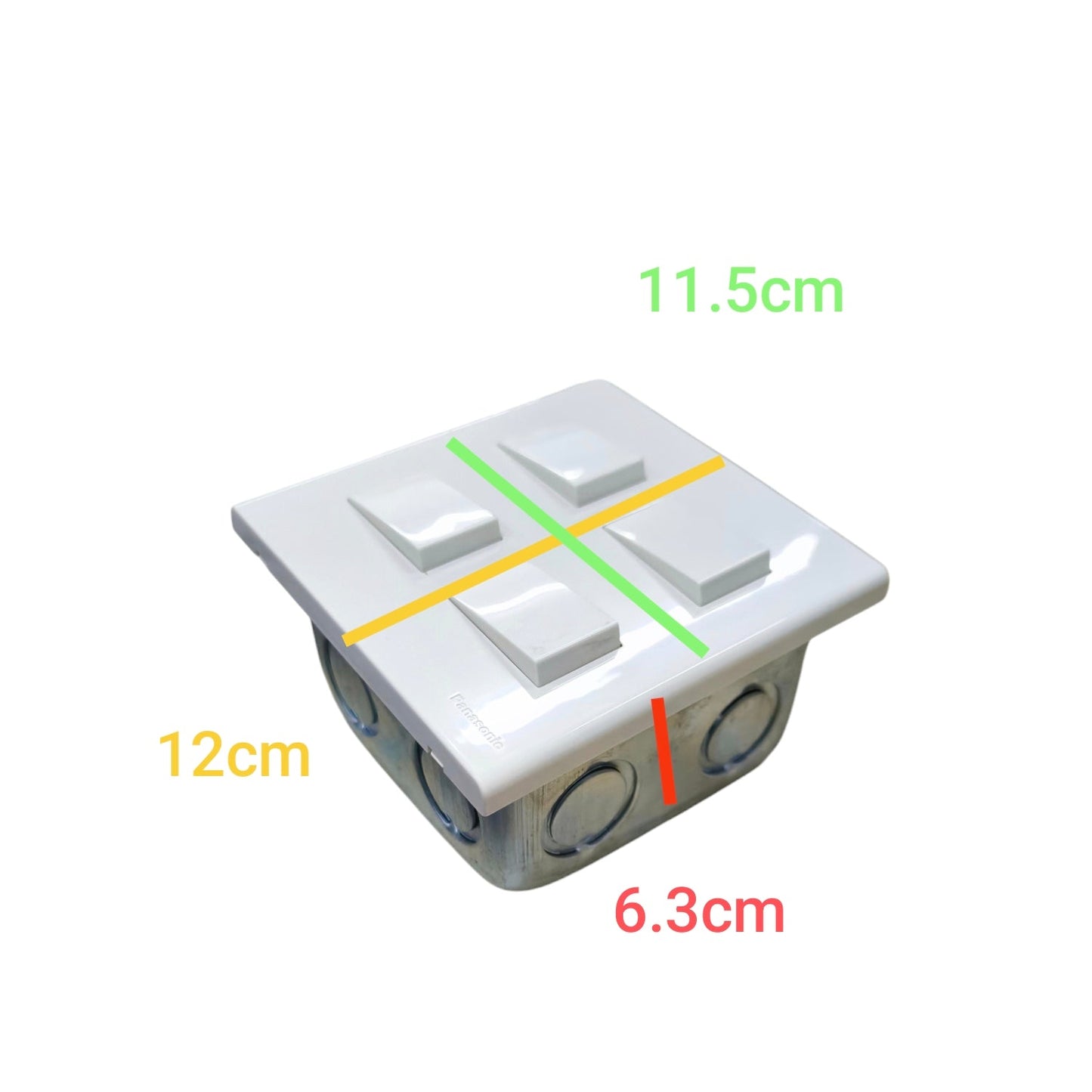 Panasonic 4 gang switch white power switch with four rocker buttons and compact design