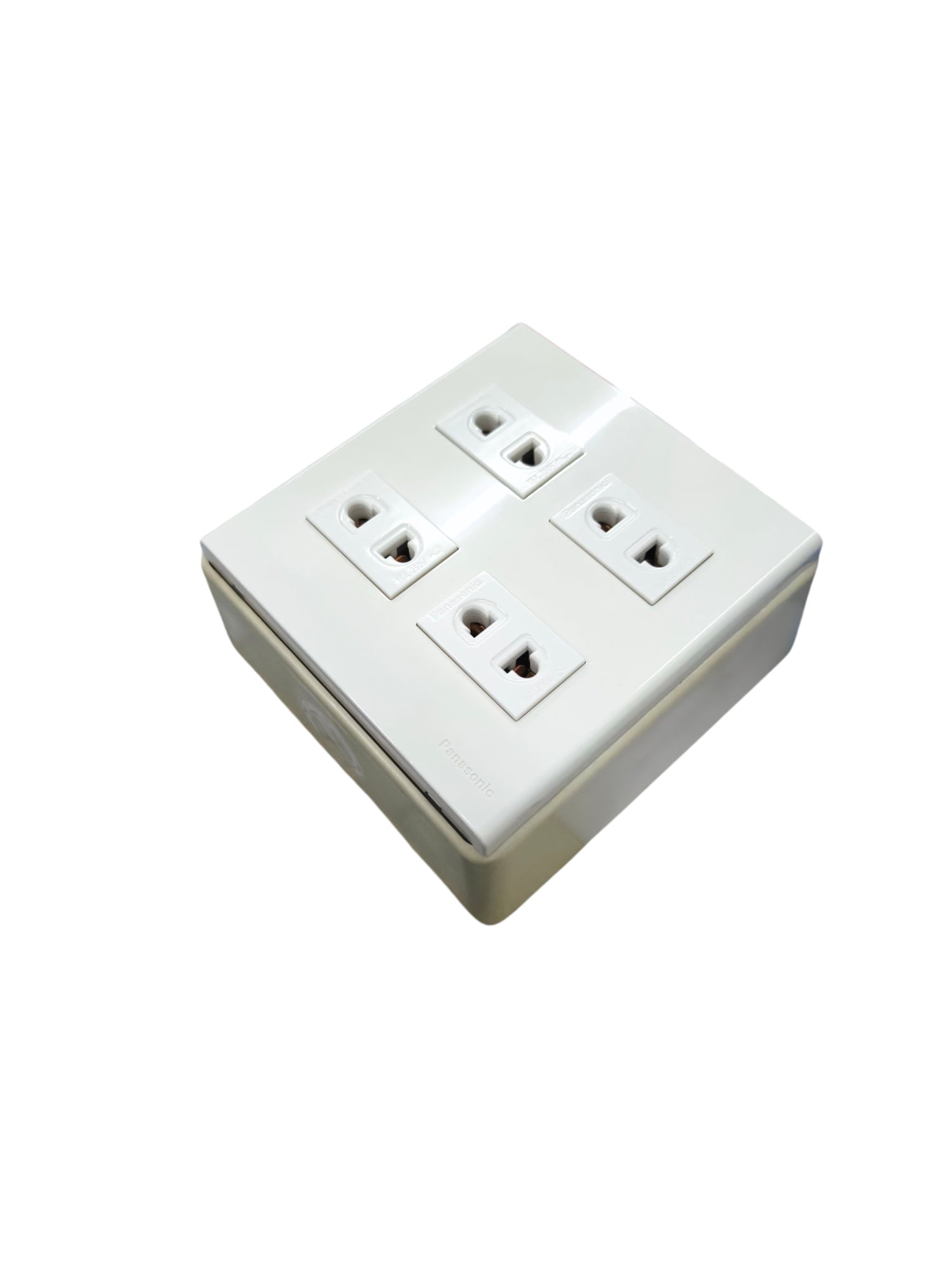 Panasonic 4 gang universal outlet white power point with four sockets for multiple devices