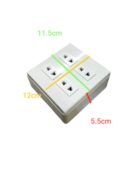 Panasonic 4 gang universal outlet white power point with four sockets and compact design
