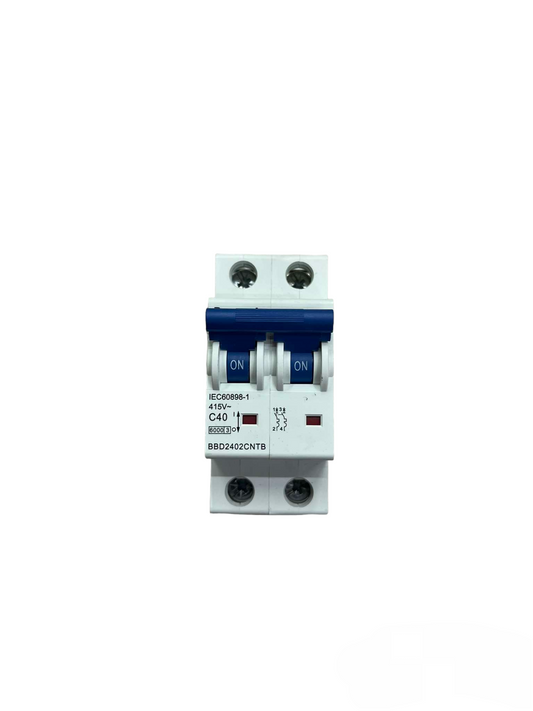 Panasonic 40A miniature circuit breaker with dual switches for reliable electrical protection