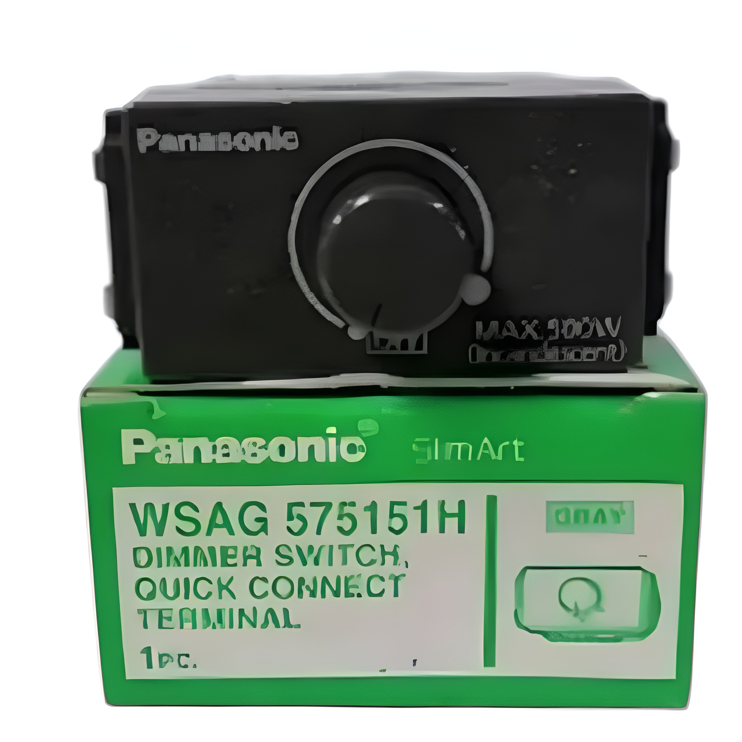 Panasonic 500W Dimmer Switch 220V Slim Art black model WSAG 575151H with quick connect terminal