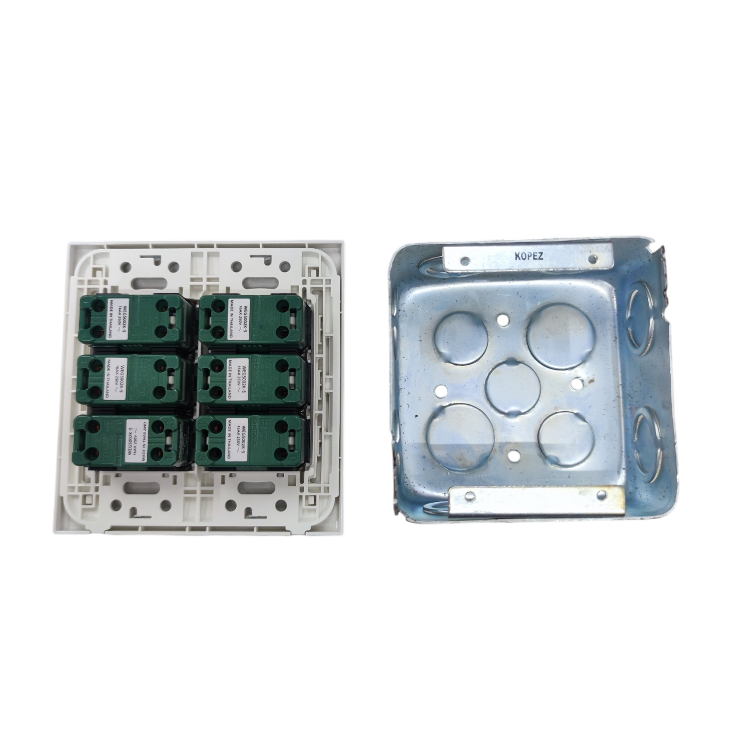 Panasonic 6 gang 4 way switch with six mechanisms for efficient electrical control