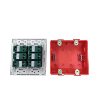 Panasonic 6 gang 4 way switch with mounting box for easy installation and multiple control options