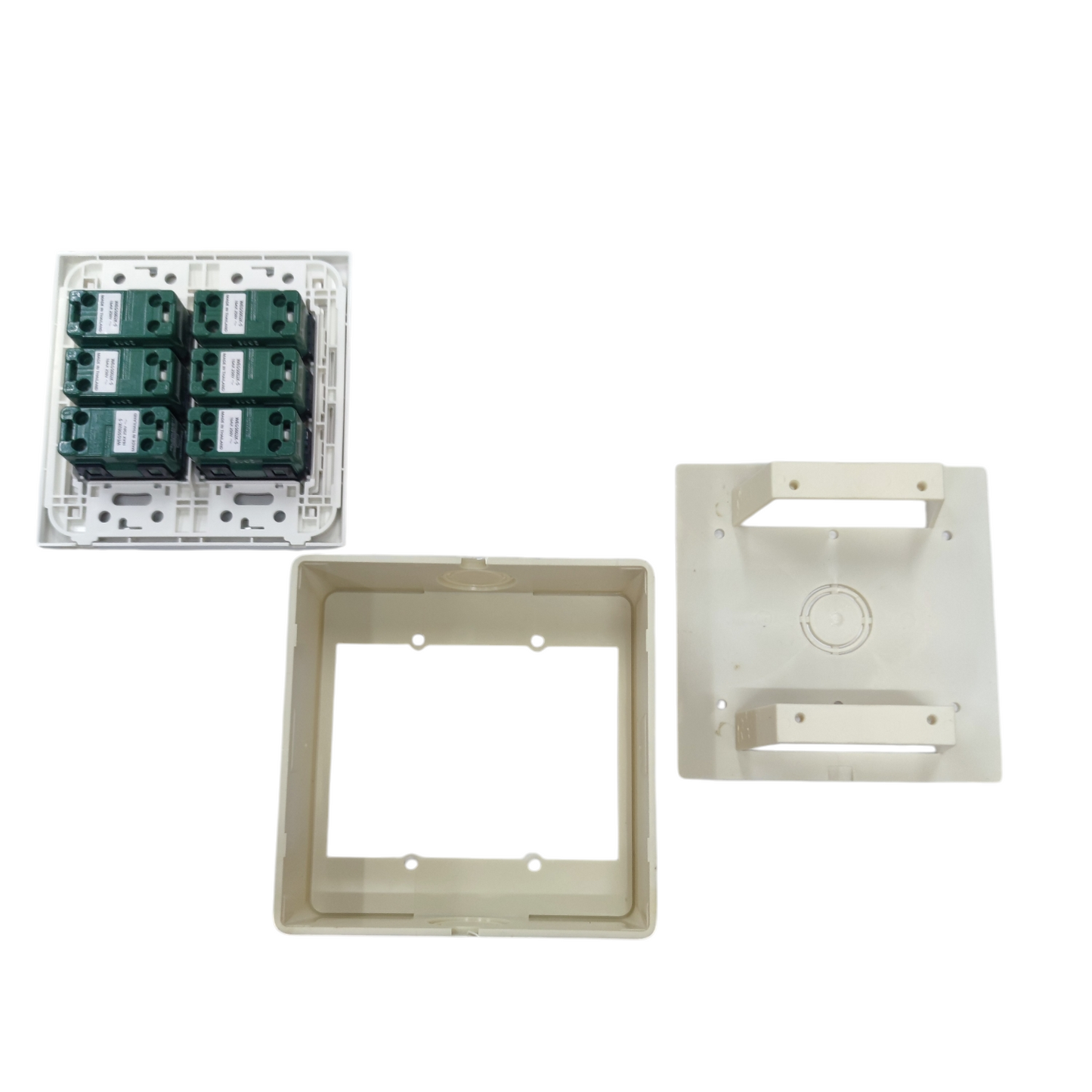 Panasonic 6 gang 4 way switch with mounting box for convenient electrical control in homes
