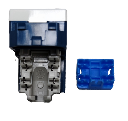 Panasonic CAT6 Data Outlet electrical component with blue and white connector parts for network wiring