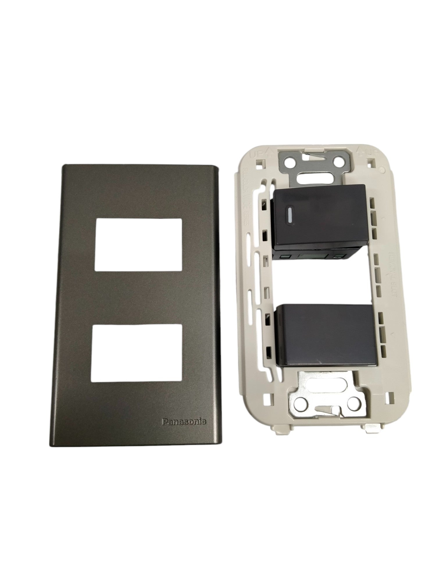 Panasonic combination 4 way 1 way switch 16A 250V with black cover and white mounting frame