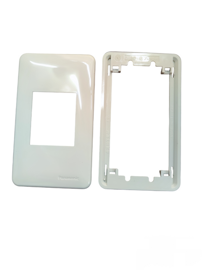 White Panasonic device plate cover for power points switches and plugs with smooth finish