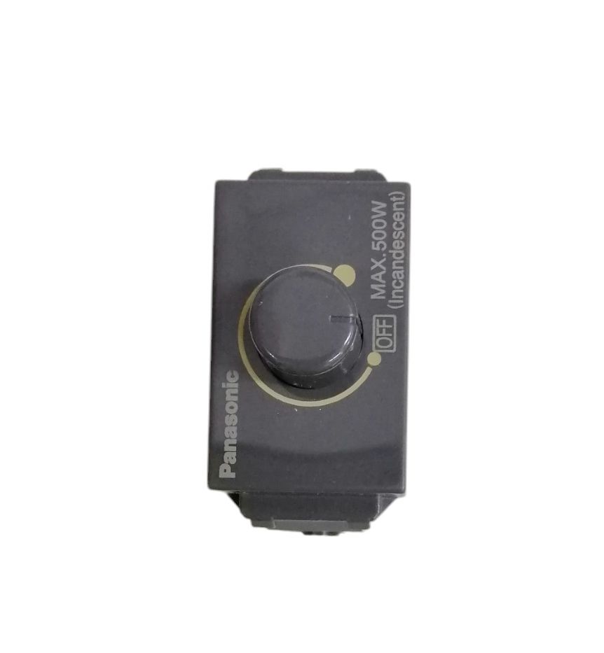 Panasonic Dimmer Switch black rotary dial lighting control for incandescent bulbs up to 500 watts
