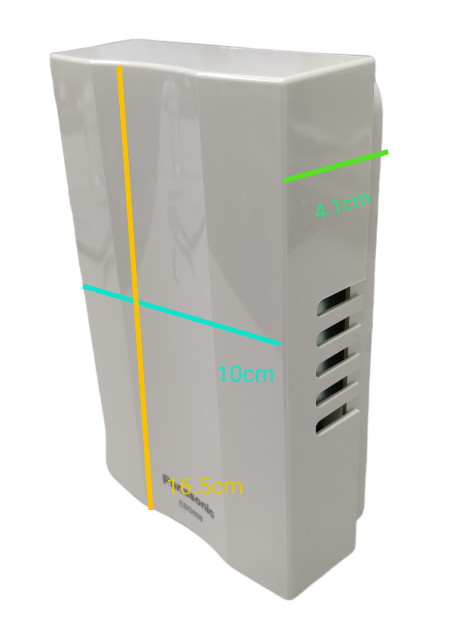 Panasonic white door bell 220V ding dong sound with compact rectangular design and vent slots