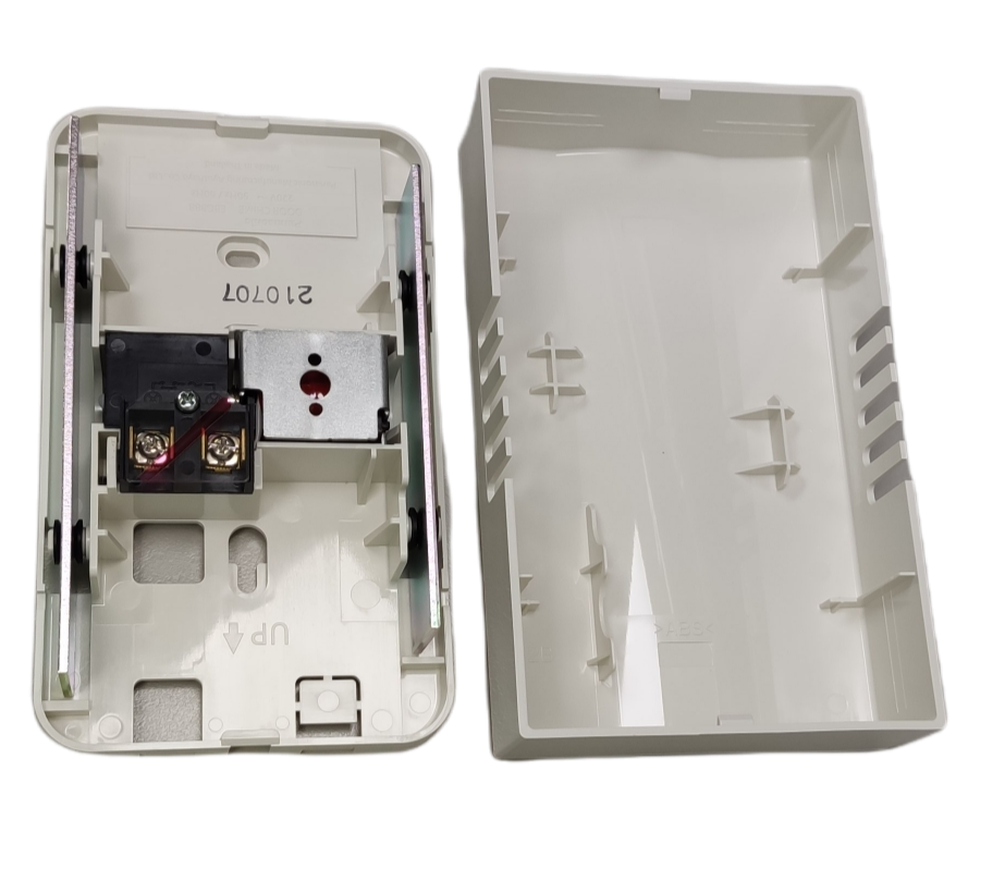 Panasonic door bell 220V ding dong sound internal components and white plastic casing opened