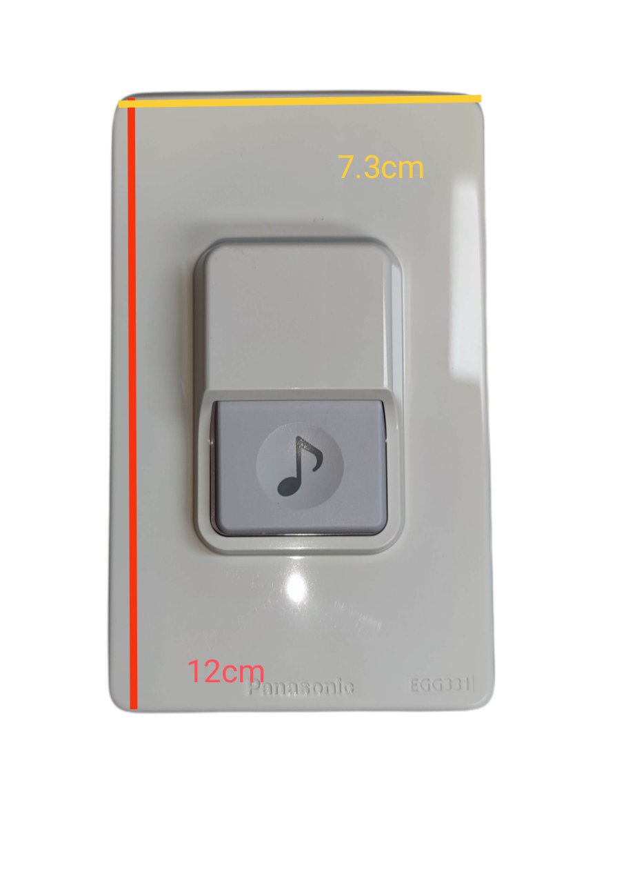 Panasonic Door Bell Switch Weatherproof EGG331 with musical note button and compact design