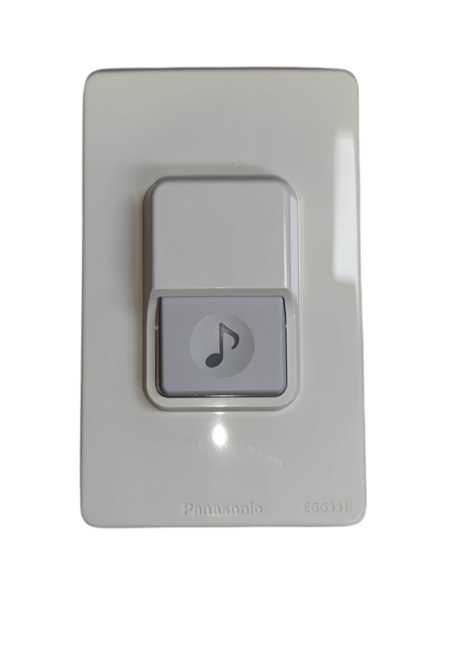 Panasonic Door Bell Switch Weatherproof EGG331 white door chime button with music note symbol
