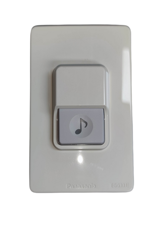Panasonic Door Bell Switch Weatherproof EGG331 white door chime button with music note symbol