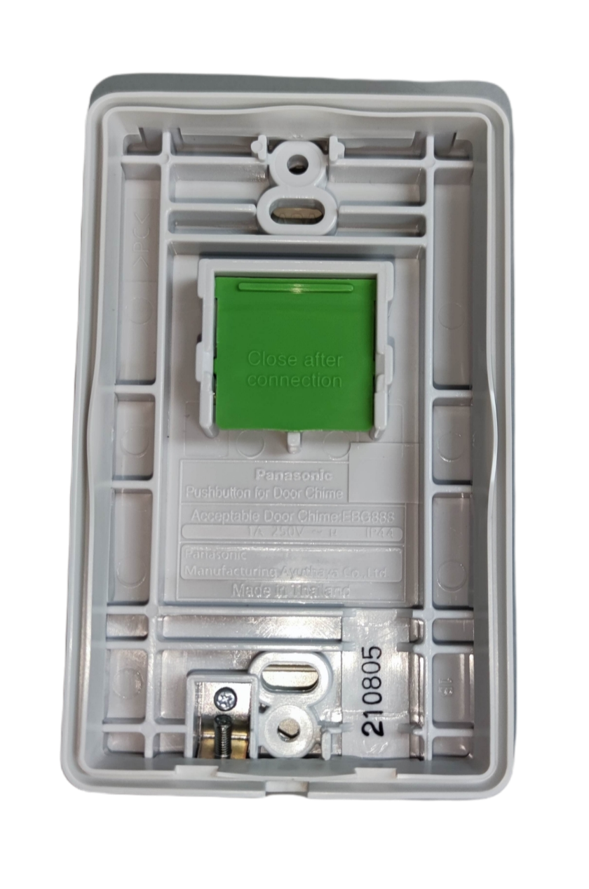 Panasonic Door Bell Switch Weatherproof EGG331 with green button and white plastic casing