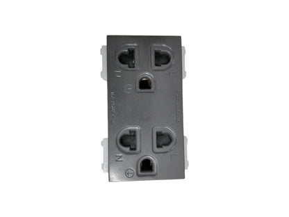 Panasonic Duplex Universal with Ground electrical outlet receptacle in gray for safe wiring connections