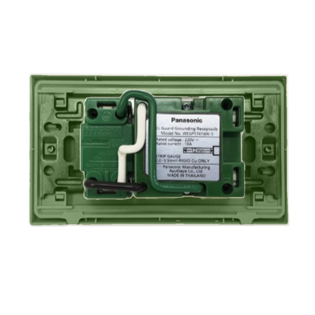 Panasonic EL Guard Grounding Receptacle Slim Art power point with wiring and grounding features