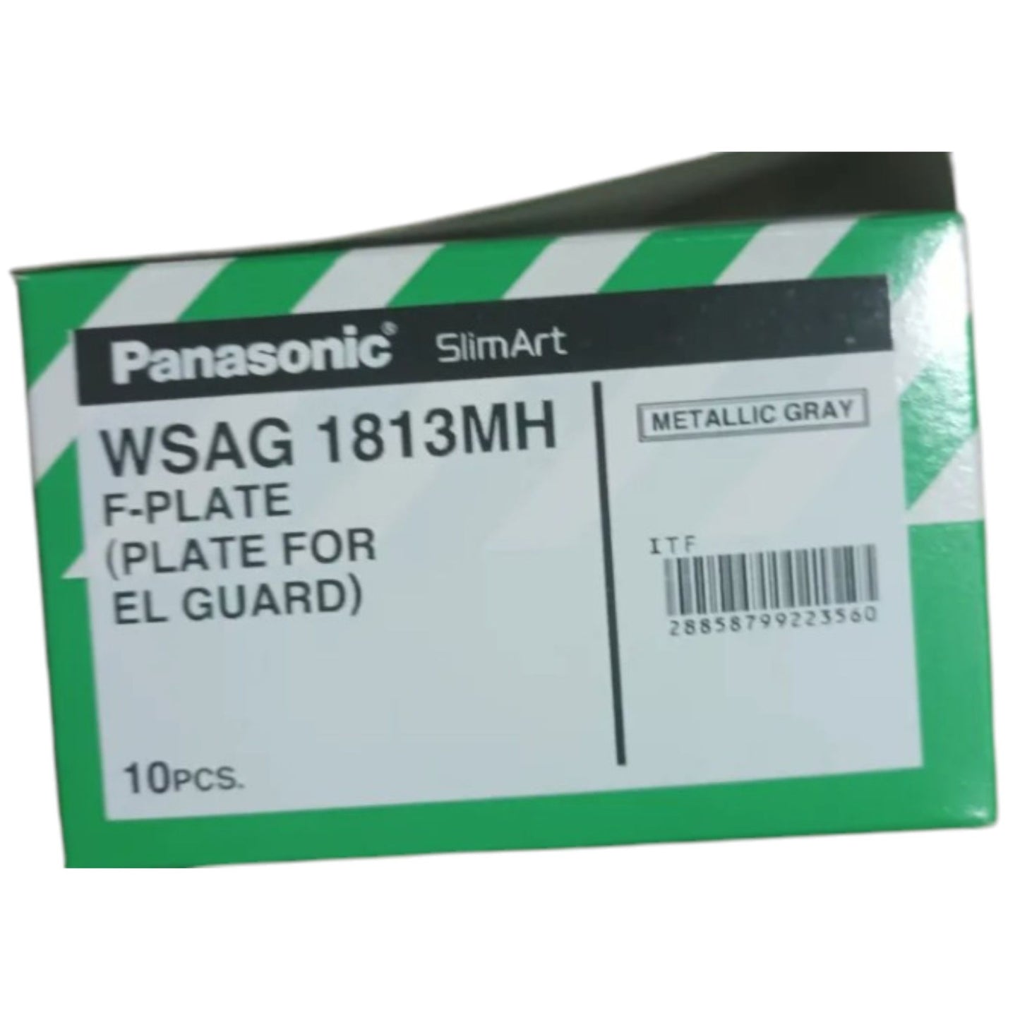 Panasonic EL Guard Grounding Receptacle Slim Art metallic gray F-plate box with 10 pieces