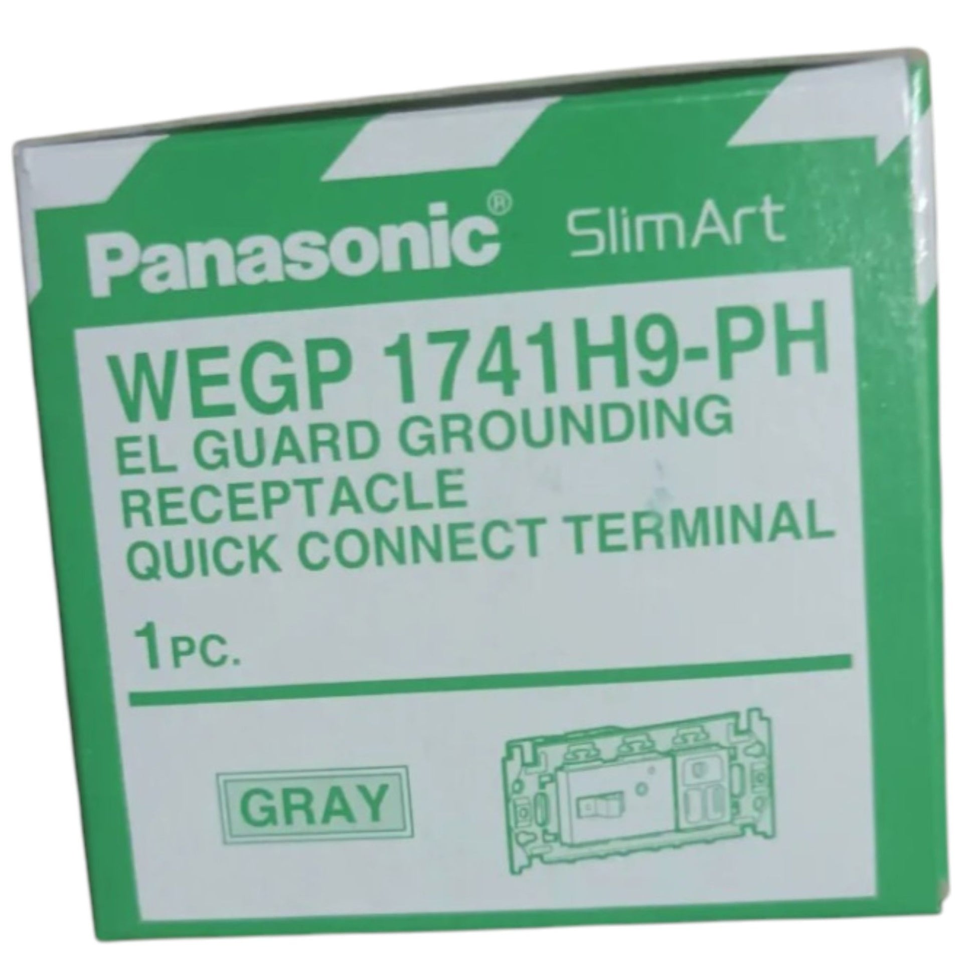Panasonic EL Guard Grounding Receptacle Slim Art gray quick connect terminal box