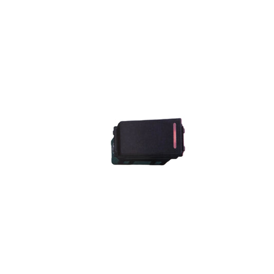 Black Panasonic illuminated switch with small red indicator light for electronic devices