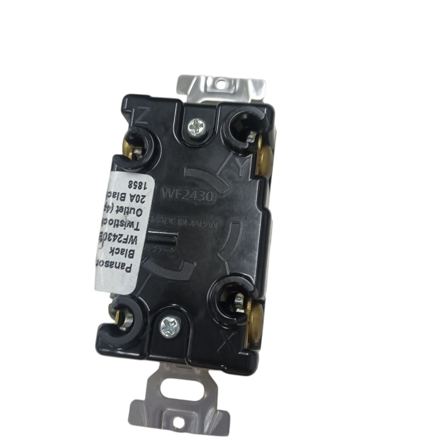 Panasonic 30A twist lock outlet 4 Wire black industrial 4 wire receptacle with mounting ears and brass terminals